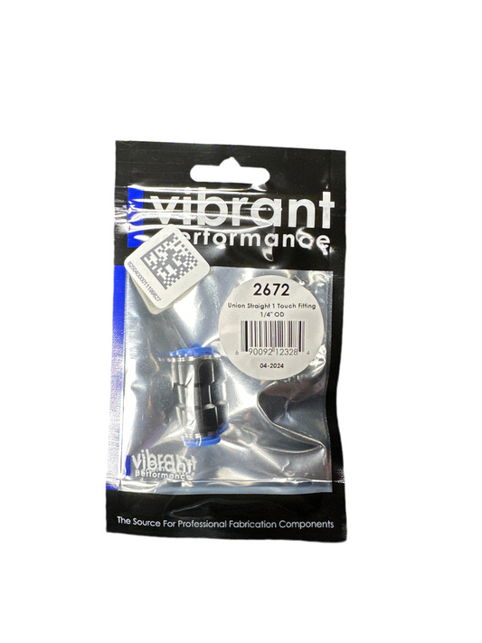 Vibrant Union Straight 1 Touch Fitting 1/4” OD