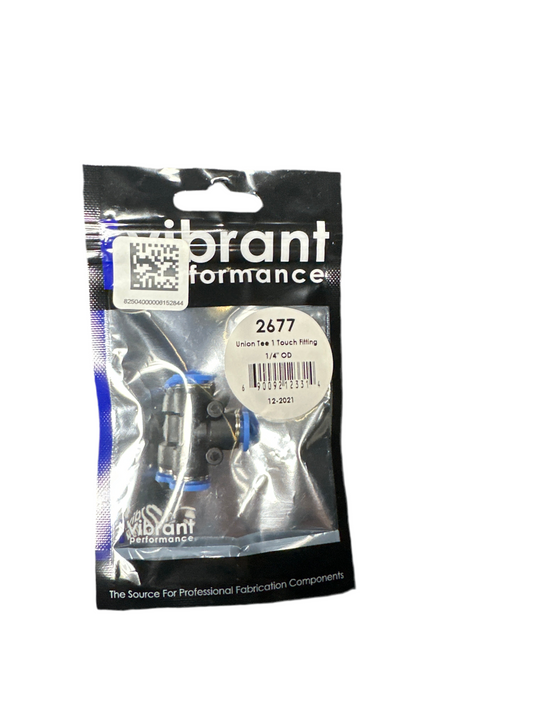 Vibrant Union Tee 1 Touch Fitting 1/4” OD