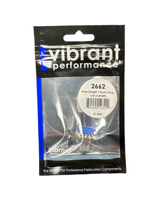 Vibrant Performance Male Straight 1/4” (1/8”NPT)