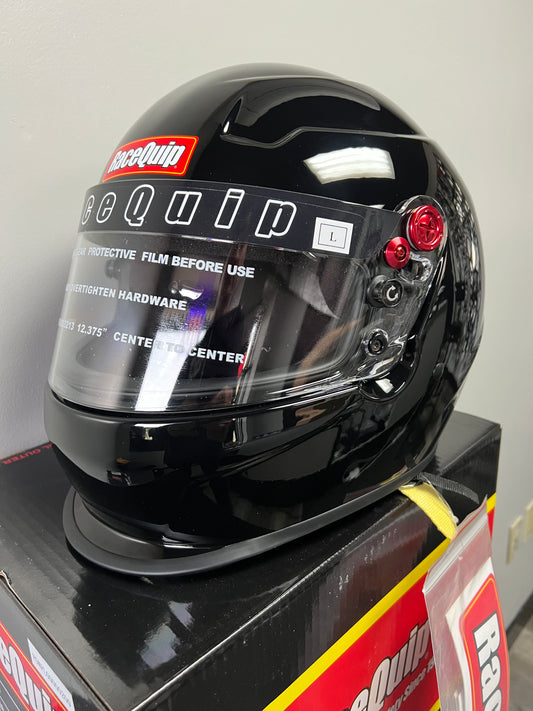RaceQuip Gloss Black Helmet (Large)