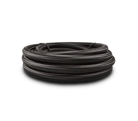 Vibrant -6 AN Black Nylon Braided Flex Hose (10 foot roll)