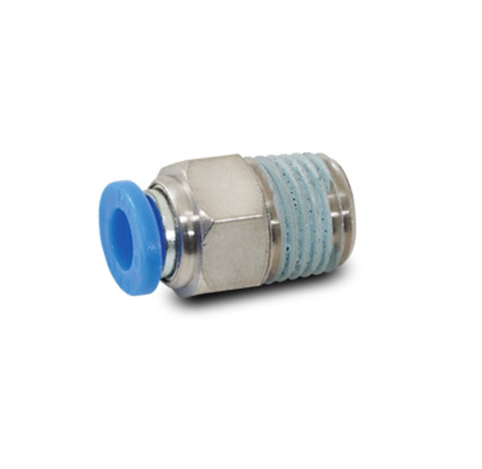 Vibrant Male Straight Pneumatic Vacuum Fitting 1/4in NPT Thread for use with 3/8in 9.5mm OD tubing