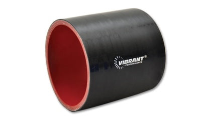 Vibrant 4 Ply Reinforced Silicone Straight Hose Coupling (Black)