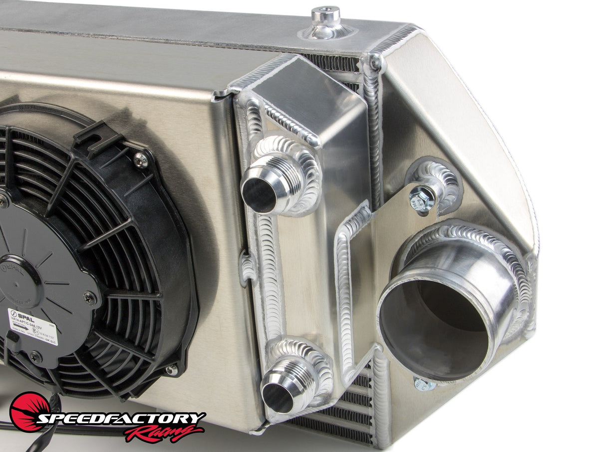 External Radiator Combo SpeedFactory Racing Dual Backdoor Intercooler | Tucked Radiator Combo ...