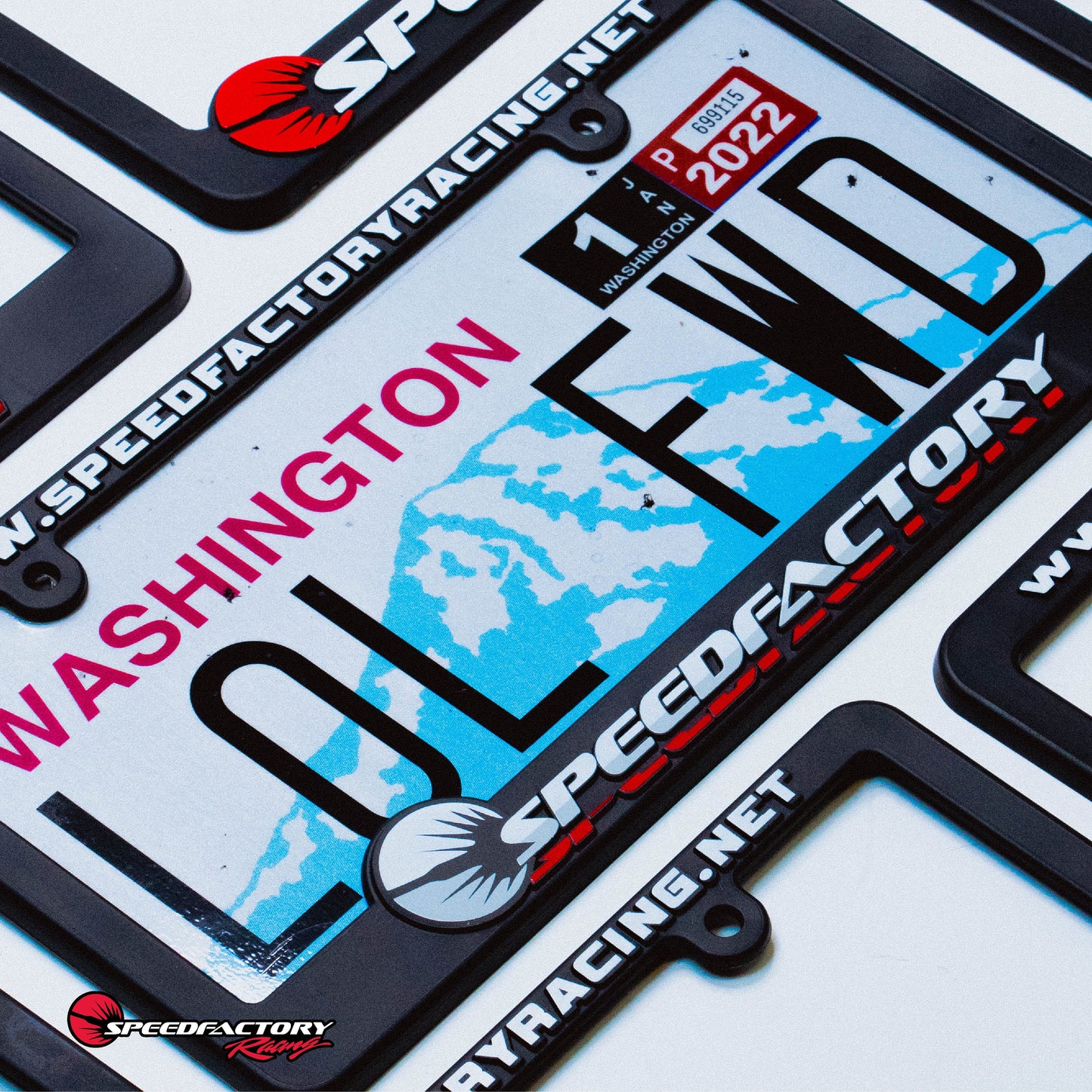 SpeedFactory Racing "Faded" License Plate Frame